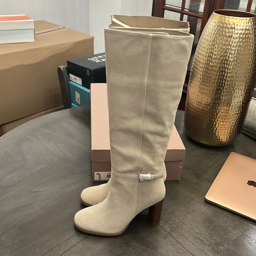 Franco Sarto Cassie Womens Zipper Round Toe Knee-High Boots